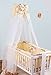 7 PIECE BABY CRIB BEDDING SET (Fits Rocking / Swinging Crib / Cradle 90x40cm) - On Ladders Yellow