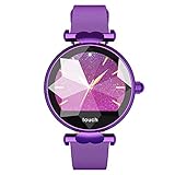 ZqiroLt B90 Farbbildschirm Blutdruck-Pulsmesser Damen Sport Smart Armband Purple Leather
