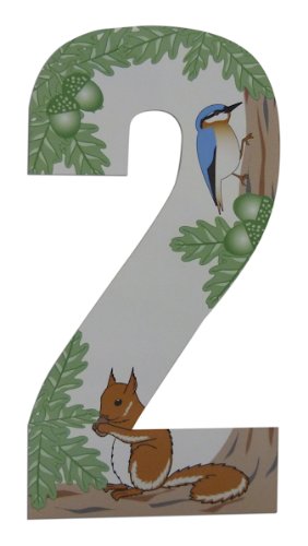 WHL Pack of 3 Wheelie Bin House Numbers - Squirrel Number 2