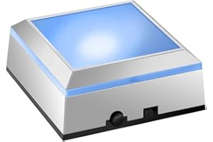 IFOLAINA LED Light Base Multicolor Pedestal Color Show Square Stand Lighted Display Plate Battery Powered with Flat Top Surface for 3D Glass Art