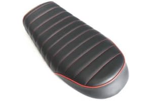 Westhen Siège de moto plat Brat en cuir synthétique noir, universel, pour Kawasaki, Suzuki, Yamaha, BMW, Honda et autres modèles de motos Brat