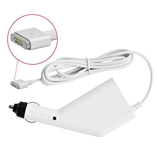 Original iProtect® Auto KFZ Universal Adapter Netzteil Ladegerät 60W für Apple MacBook mit MagSafe 2 Netzanschluss Charger + zusätzlichen USB Anschluss für iPhone / iPad in weiß - 2