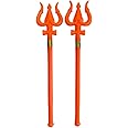 Vidhyapati Plastic Weapon Role Play Toy for Kids | Smooth Edges Activity Toy. (Trishul (Combo - 2 Pcs))