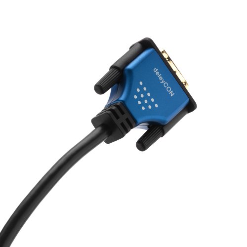 deleyCON 12.5m HQ DVI zu DVI Kabel – DVI-D Dual Link – 1080p / Full-HD / 3D Ready – DVI auf DVI Adapterkabel – 12.5 meter - 5