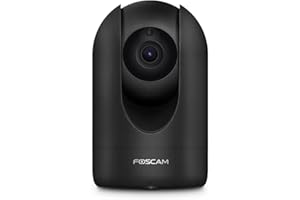 Foscam - R2M-B - Zmotoryzowana wewnętrzna kamera IP WiFi 2Mp czarna - zdalne sterowanie i sterowanie kamerą - Aplikacja na smartfon - Wykrywanie ruchu