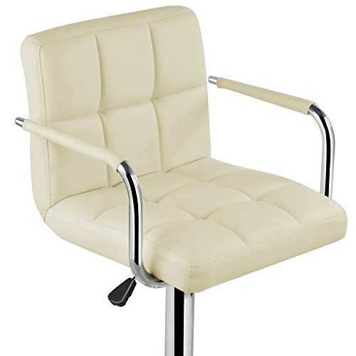 Tinxs® 2 Cuban Faux Leather Breakfast Kitchen Bar Stools