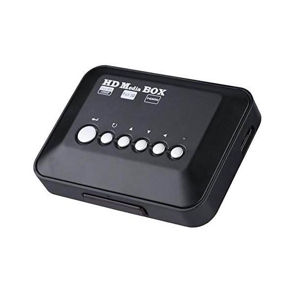 Mini Full HD Media Player,Tragbar Digital Multi TV Mediaplayer 1080P Media Player Box,Mini Media Player HDMI Video Audio mit Fernbedienung,Unterstützt USB-Laufwerk/SD-Karte/2,5T-Festplatte EU