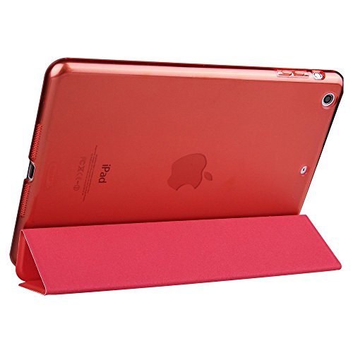 iPad Mini Hülle, ESR® Yippee Series Auto Aufwachen / Schlaf Funktion PU Ledertasche mit Durchschaubar Rückseite Abdeckung Schutzhülle für iPad mini 3/2/1 (Leidenschaftliches Rot) - 4