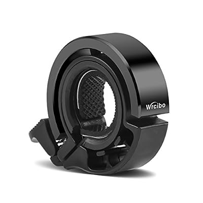 Wrcibo Sonnette de vélo Bike Bell Aluminium, Wrcibo Sonnette de Cyclisme Q Design invisible pour guidon 24 - 31,8mm Élégante accessoires durable Vélo Bell - Noir