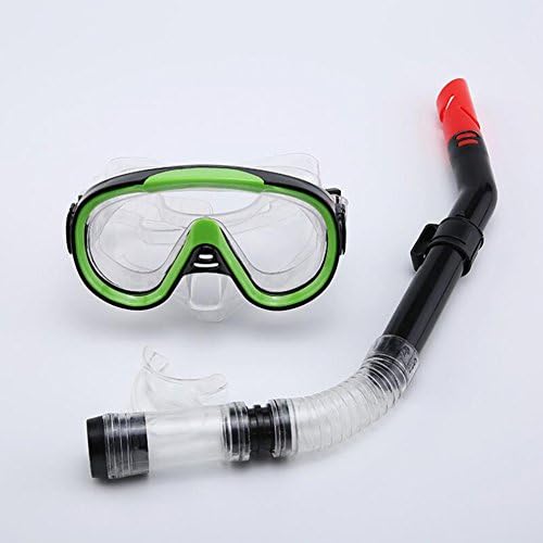 Snorkel Set Scuba, Snorkeling Mask Semi-Dry Snorkel Anti-Leak Anti-Fog Adjustable Mirror Belt With Soft Silicone Mouthpiece For Adult Man Women Hmhope,Black