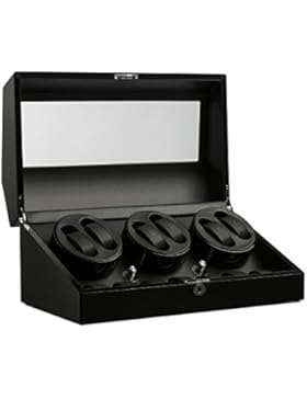 Klarstein Old Marshall • Uhrenbeweger • Uhrendreher • Uhrenbox • Uhrenkasten • Kapazität 13 Uhren • 3 Drehtribünen...