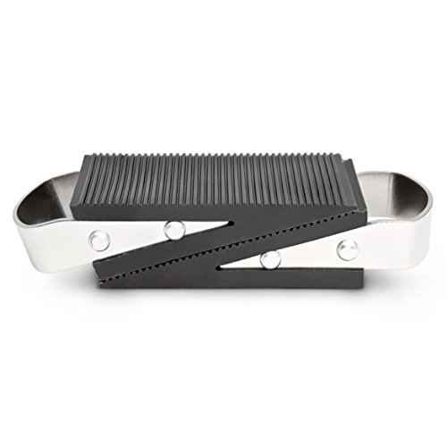 Relaxdays 10010084 Türstopper 2-er Set Edelstahl Schwarz Keilform - 3