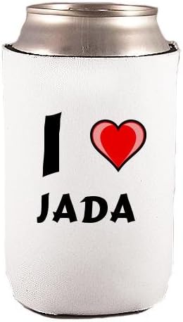 Custom Beverage Can / Bottle Cover (Coolie) with I Love Jada (first name/surname/nickname)