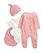 Mamas and Papas Baby-Girls 4 Piece Clothing Set, Multicoloured (Hot Peach), 3-6 Months