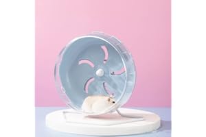 CiCixixi Hamster Wheel, 21.5 cm Balance Wheel, Hamster Quiet Hamster Toy with Stand, Non-Slip Wheel for Totoro Mouse, Squirrel, Chinchillas, Small Animal, Pet