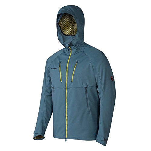 Mammut Softshell Jacke bergangsjacke Softshelljacke Herren Ultimate Alpine Hoody Blau Grau Gr. XL