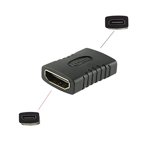 UBest HDMI Adapter Set ( HDMI auf HDMI Kupplung Verlängerung / HDMI-Stecker auf HDMI-Buchse 270° Winkeladapter / HDMI-Stecker auf HDMI-Buchse 90° Winkeladapter ) | VERGOLDETE Kontakte | 1080p Full HD | Schwarz - 4