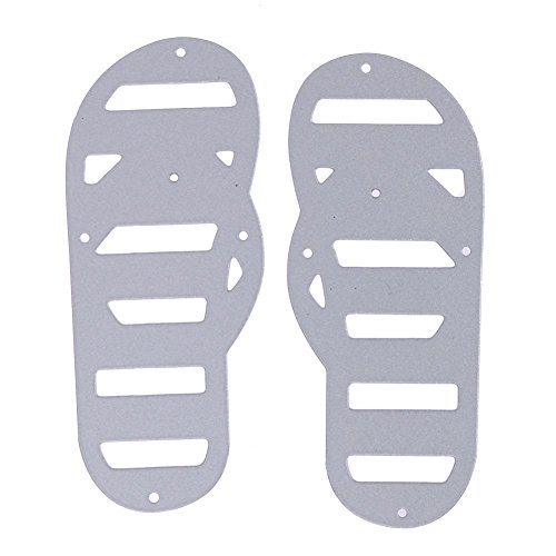 Amazingdeal365 ein Paar Pantoffeln Metall Form Schablonen Schneiden DIY Dekor Sammelalbum Karten Buchzeichen Lesezeichen als Geschenk für Freunde Geburtstag Kinder,Kindergarten Hobby Schule Handarbeit Unterricht usw. Ein tolles Geschenk! - 4