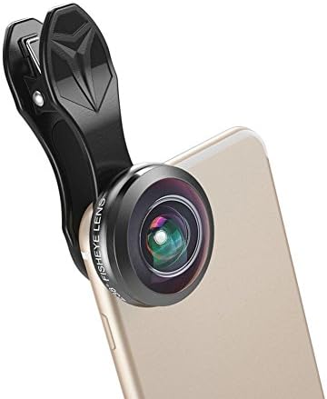 HZJ Mobile Lens Professional Optics 238° Full Screen Without Dark Angle Fish Eye SLR HD Lens For Smartphones Universal Black