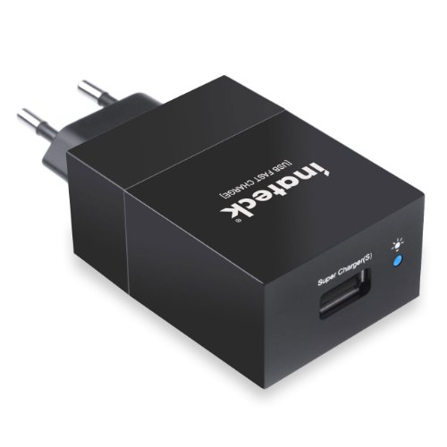 Inateck® 12W 5V 2.4A 1-Port USB Ladegerät Ladeadapter mit USB-Ladestecker intelligenter Ladekreis für IPAD Iphone & Android Smartphones, Tablets und andere USB-ladende Geräte EU-Stecker - Schwarz
