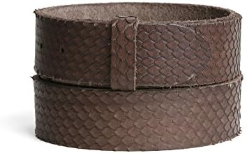 VaModa Leather belt, Bamboo brown, Length=95cm, PressStuds, without buckle