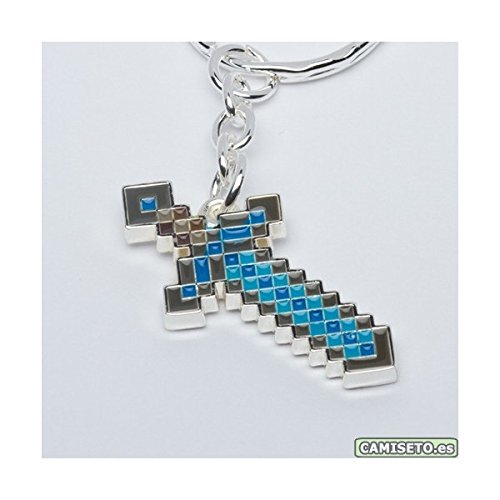 Preisvergleich Produktbild Minecraft - Diamond Schwert Schlüsselring Gamer Fan Geschenk Schlüsselanhänger