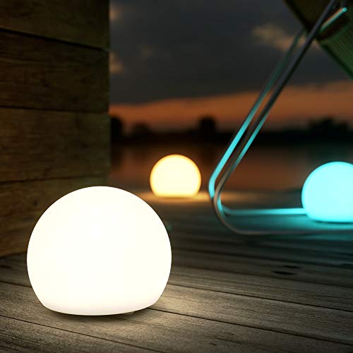 Shapelights® Indoor & Outdoor USB Chargeable Solar Powered Colour Changing Mood Light - Mini Sphere 20cm