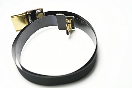 Neue schwarze FPV HDMI Kabel Micro Schnittstelle zu Standard-Schnittstelle für GH4 BMPCC A5000 A6000 A7S A7R 90 Grad DJI 80CM - 2