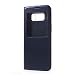 Produktbild JBTec® Flip Case Handy-Hülle mit Fenster #M50 zu Samsung Galaxy S8 - Handy-Tasche Schutz-Hülle Cover Handyhülle Bookstyle Booklet Book Sichtfenster Scheibe, Farbe:Navy-Blau, Modell:Galaxy S8 / Duos / SM-G950