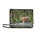 Produktbild WYYWCY Bengal Tiger In Forest Show Kopf und Bein Muster Benutzerdefinierte hochwertige Nylon Slim Clutch Crossbody Bag Umhängetasche
