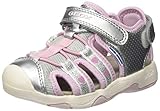 Weicher Gehcomfort Geox Baby Mädchen B Multy Girl C Sandalen, Grau (Silver/Pink C0566), 24 EU