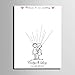 Produktbild DIY (The Little Lovers 'Luftballons) personalisierbar Hochzeit Baum Gästebuch Alternative Wunschbaum Fingerabdruck Signature Leinwandbild Baum Hochzeit Geschenk Hochzeit Dekoration Hochzeit Namen (inklusive 12 Tinte Farben) 59cm*80cm/pc