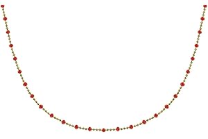 LES POULETTES BIJOUX - Collier Plaqué Or Chaine Billes et Perles Émaillées