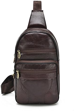 Men`s Genuine Leather Sling Bag Backpack Crossbody Messenger Shoulder Business Purse Bag Briefcase Laptop Bag