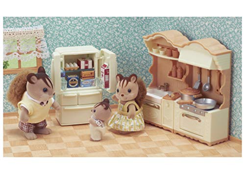 SYLVANIAN FAMILIES-La Cuisine aménagée Mini-poupées et Accessoires, 5341, Multicolore