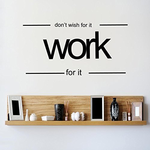 G Direct Don't Wish for it Gym Wall Sticker Vinyl Decal 100x55 (Other Colour)