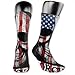 Produktbild American Flag Motorcycle Compression Socks Crew Socks Women & Men-Best Athletic & Medical Running Flight Travel Pregnant Aqua Socks