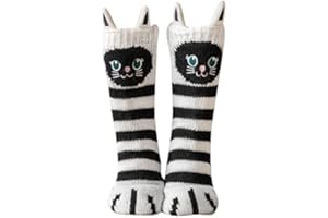 PUTUO Damen Stoppersocken dicke Haussocken mit Anti Rutsch Sohle, Damen ABS Socken Hüttensocken warme Wintersocken flauschig Thermo-Socken mit Innenfrottee