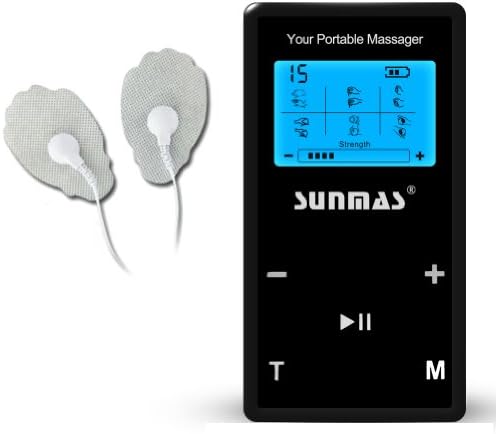 Sunmas SM9028T Touchable Digital Dual Channel Effective Pain Relief Tens unit -black