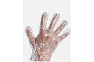 Healthy Home Disposable Gloves, Plastic Food Safe Polyethylene Work Gloves for Kitchen Cooking Cleaning Safety Food Handling Pack of 100