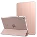 Produktbild MoKo Hülle für iPad Mini 4 - PU Leder Tasche Schutzhülle Schale Smart Case mit Translucent Rücken Deckel, mit Auto Schlaf/Wach Funktion und Stanfunktion, Rose Gold
