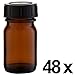 Produktbild 48 x Weithalsflasche 30ml Braunglas inkl. Schraubverschluss mit Dichtungsscheibe *** Weithalsflaschen, Schraubgläser, Weithalsgläser, Braunglasflaschen, Glasdosen, Allzweckgläser, Haushaltsgläser, Weithalsglas, Schraubglas, Allzweckglas, Haushaltsglas ***
