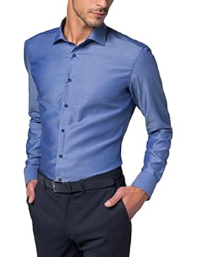 ETERNA Langarm Hemd SLIM FIT Fantasiebindung strukturiert