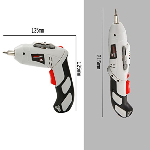 Elektrisch Akkuschrauber 4.8v, PHOEWON 45-in-1 Schraubendreher Elektro Bohrer Bits Set Schraubendreher HSS Bohrer Werkzeug Nachladbare Elektrische Bohrmaschine Elektroschrauber Kit - 5