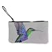 Produktbild gfhfdhdfhtryh Women's Wristlet Wallet Clutch for Smartphones with Wrist Strap Card Coin Purse Case - Purplre Hummingbird Art