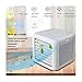 Produktbild Cdoston 3 in1 Mini Luftkühler, Air Cooler, Mobile Klimaanlage, Abnehmbarer Wassertank, leiser Tischventilator, 8 LED-Lichtkonvertierungsmodi, sehr geeignet für Büro zu Hause Camping (S, Weiß A)