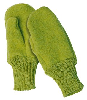 Disana 34209XX - Boiled Wool Gloves green, Size / Größe:L