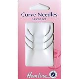 Hemline H218 Curved Hand Mattress, Pillow & Seat Sewing Needles Assorted 3 Pack