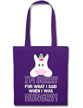 Einhorn Sorry For What I Said Stoffbeutel von Spreadshirt®