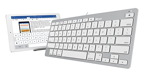 Trust Multimedia Tastatur (Lightning-Anschlusskabel, QWERTZ, deutsches Tastaturlayout, geeignet für iPad/iPhone) weiß - 5